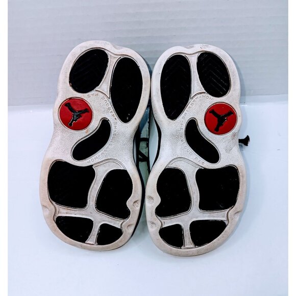 Nike Air Jordan 13 Retro Infant Shoes 5C Black/Red Leather Basketball Sneakers - Picture 4 of 7